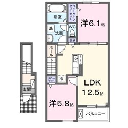 満国寺前 徒歩6分 2階の物件間取画像